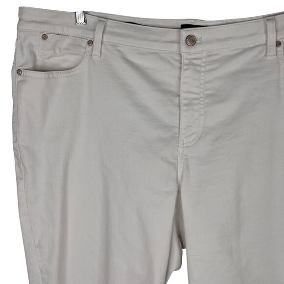 Talbots Straight Leg Crop Jean 20W White - Picture 7 of 12